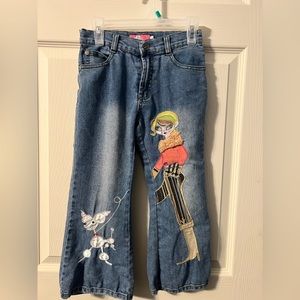 Unique patchwork jeans for girls size 6